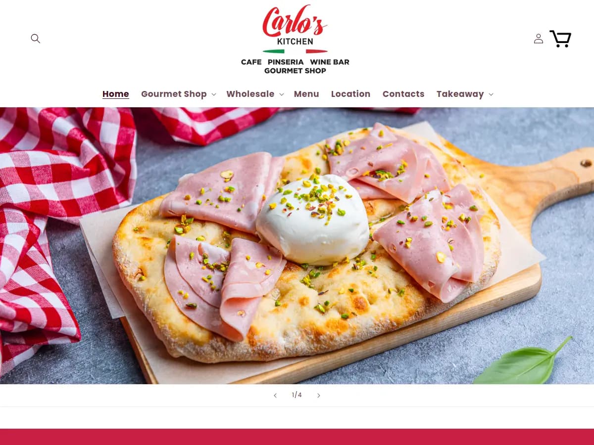 Carlo's Gourmet website